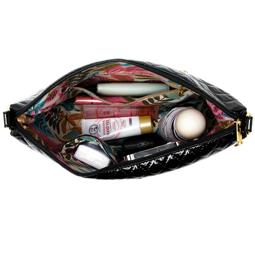 FLAMINGO SLING BAG - METALLIC BO, BLACK