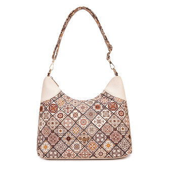 PHOENIX HANDBAG - BATIK BD, BEIGE