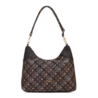 PHOENIX HANDBAG - BATIK BQ, DARK BROWN