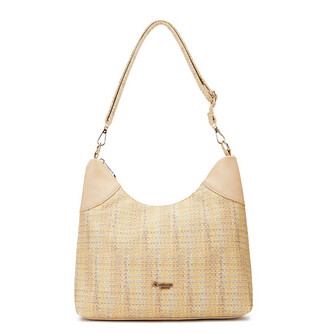 PHOENIX HANDBAG - RATTAN BW, BEIGE