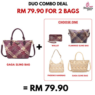 GAGA SLING BAG - RATTAN AG, MAGENTA