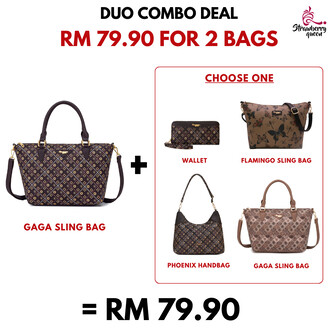 GAGA SLING BAG - BATIK BQ, DARK BROWN