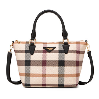 GAGA SLING BAG - CHECKER BZ, BEIGE