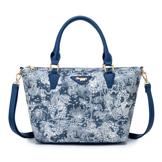 GAGA SLING BAG - FLORAL JEANS CA, NAVY BLUE